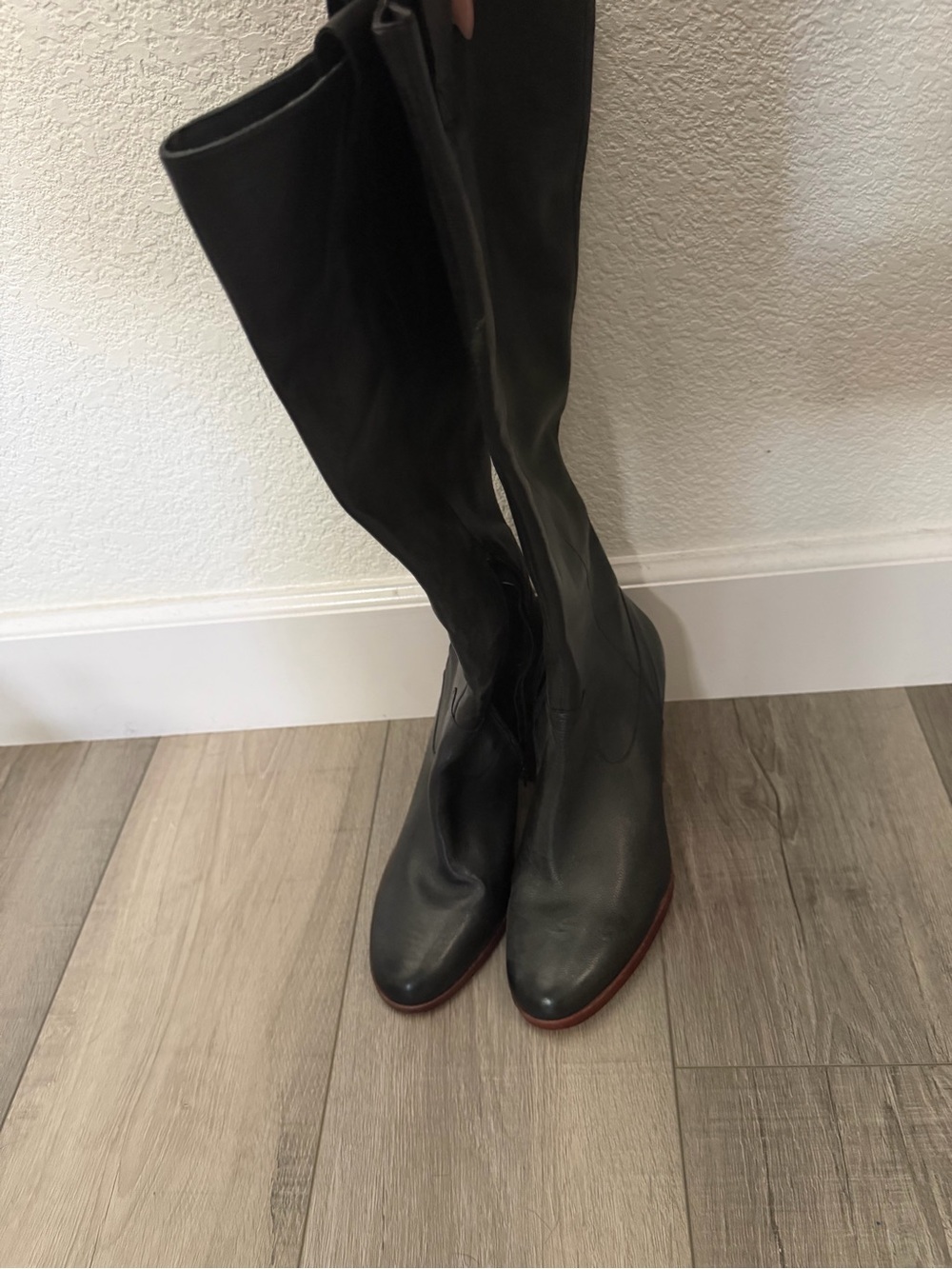 Giani Bernini Black Leather Knee-High Boots